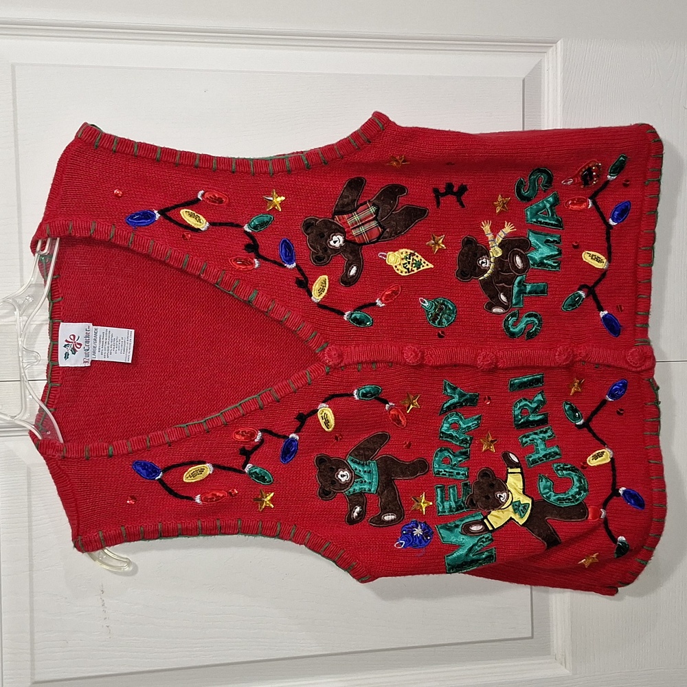 Nutcracker Cotton Button-Up Embroidered Sequin Te… - image 1